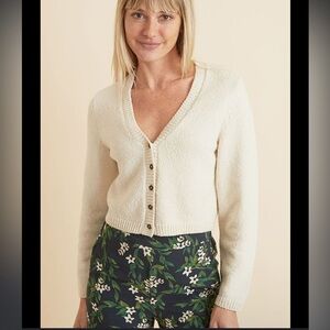 Marine Layer Monet Cropped Cardigan Size M